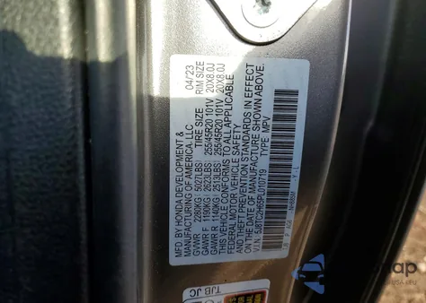 2023 Acura Rdx A-Spec z USA, uszkodzony, nr VIN 5J8TC2H65PL010719